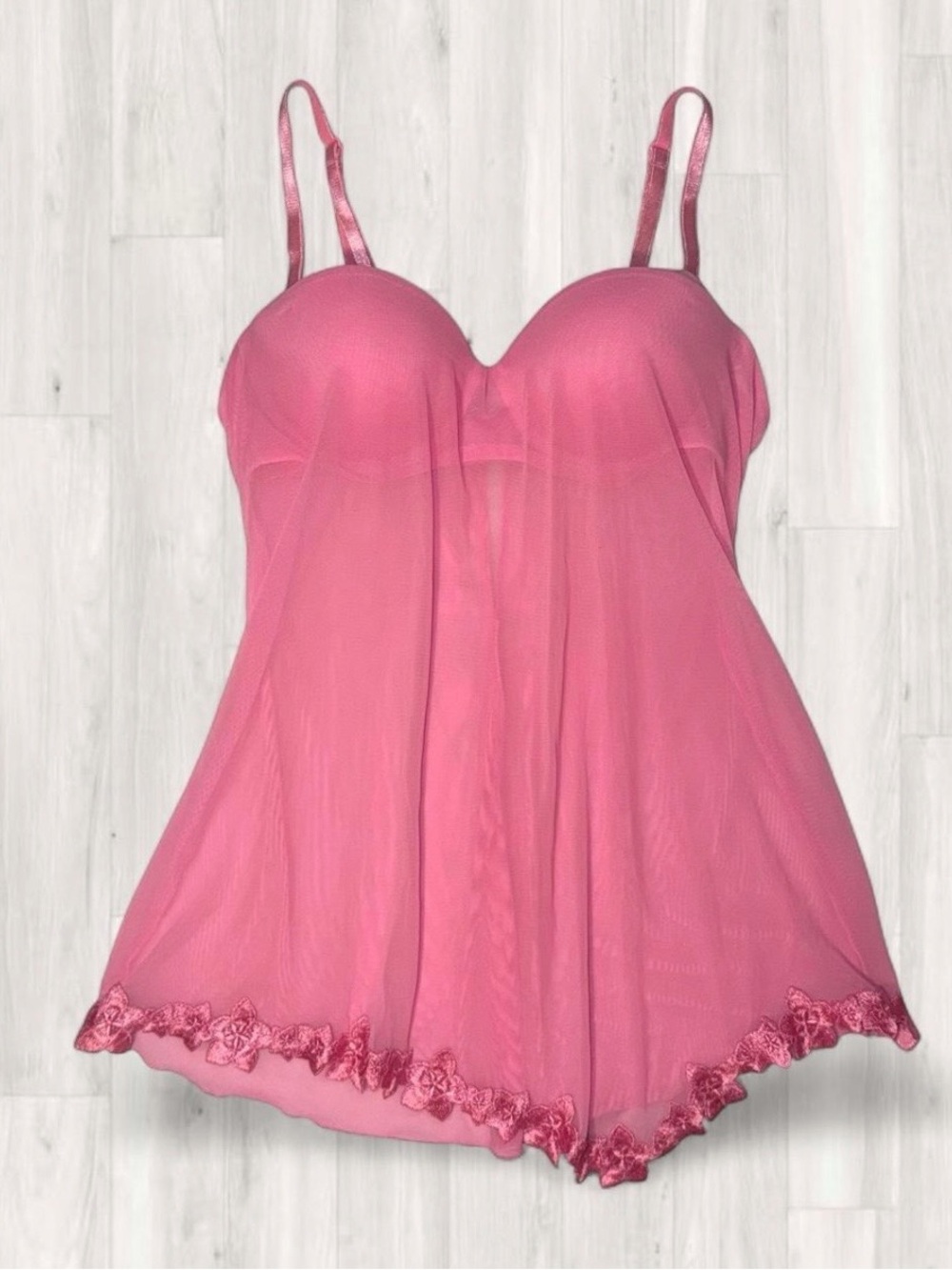 Pink Lace Babydoll Lingerie Lace Top